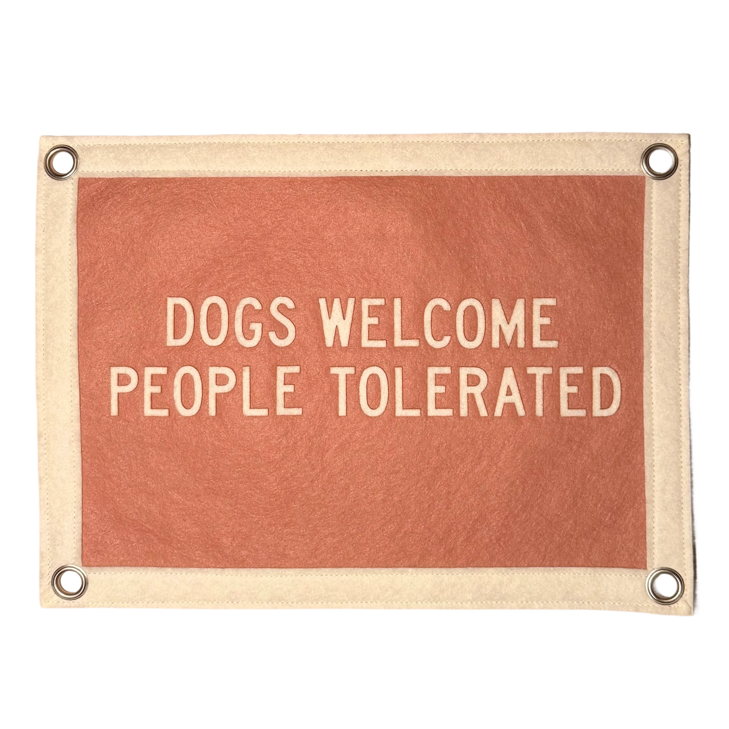Dogs Welcome People Tolerated Pennant Flag