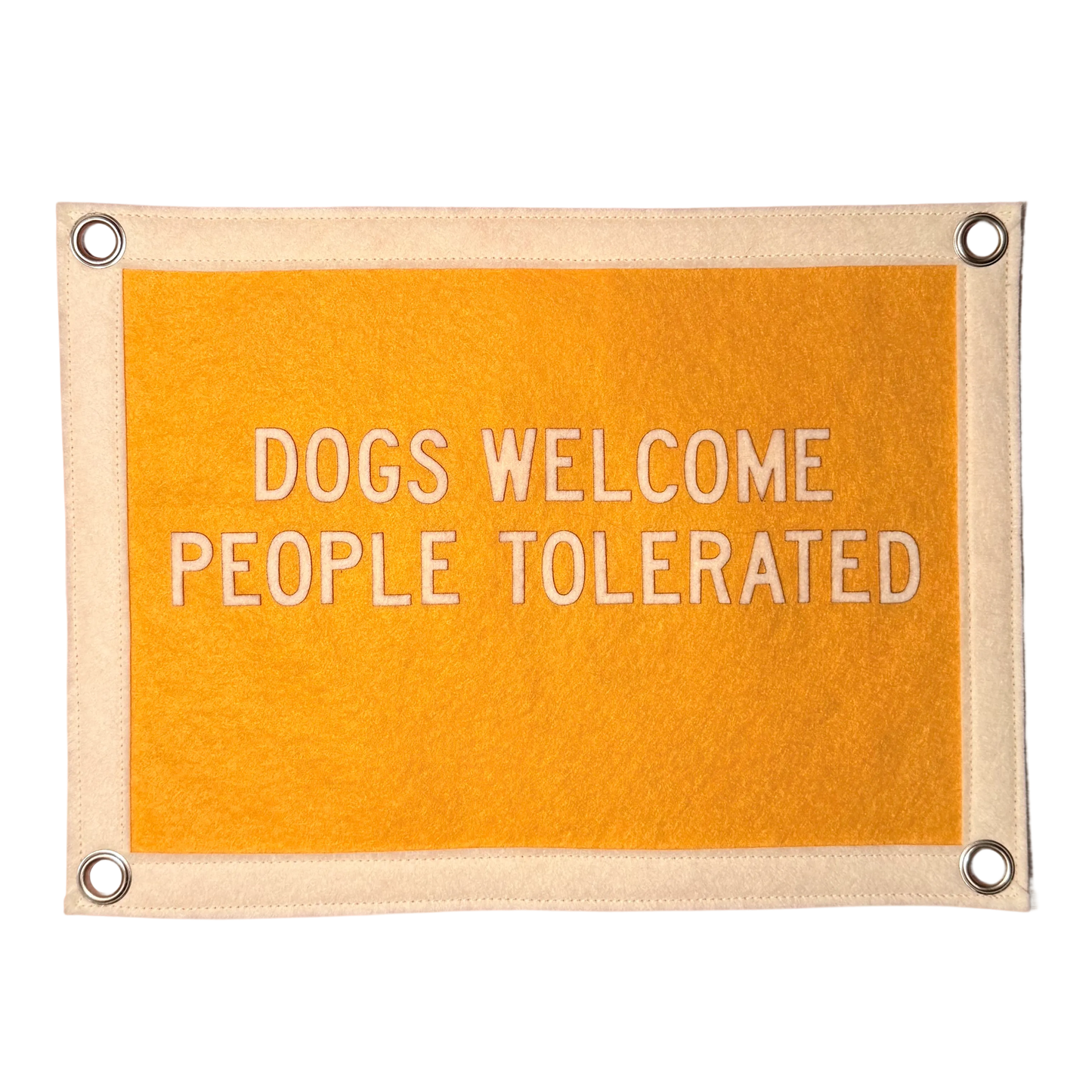 Dogs Welcome People Tolerated Pennant Flag