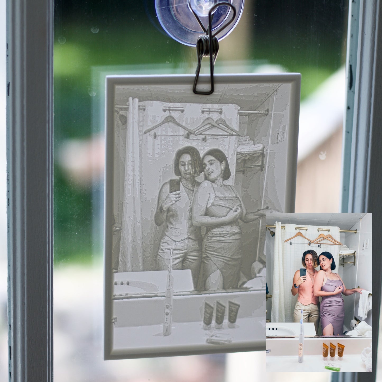 UPLOAD YOUR OWN PHOTO Custom Window Art (3D Printed Lithophane)