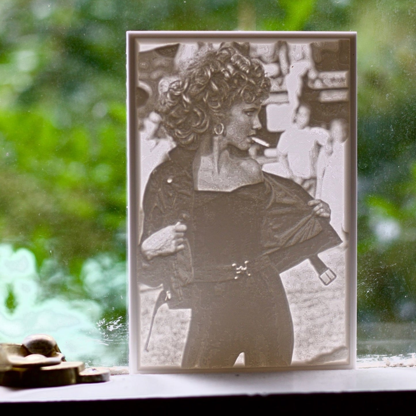 Olivia Newton John Window Art (3D Printed Lithophane)