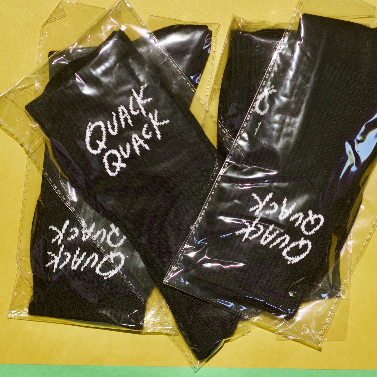Black Quack Socks (unisex athletic socks)