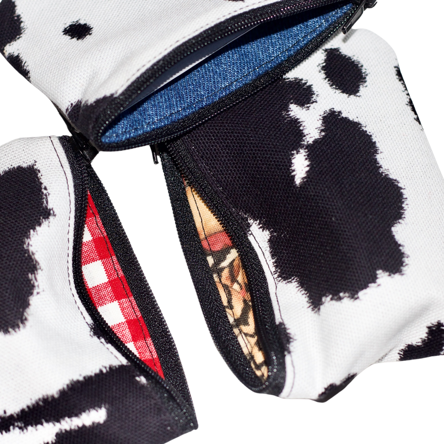 Mini Quack Pack - Black Cow Print