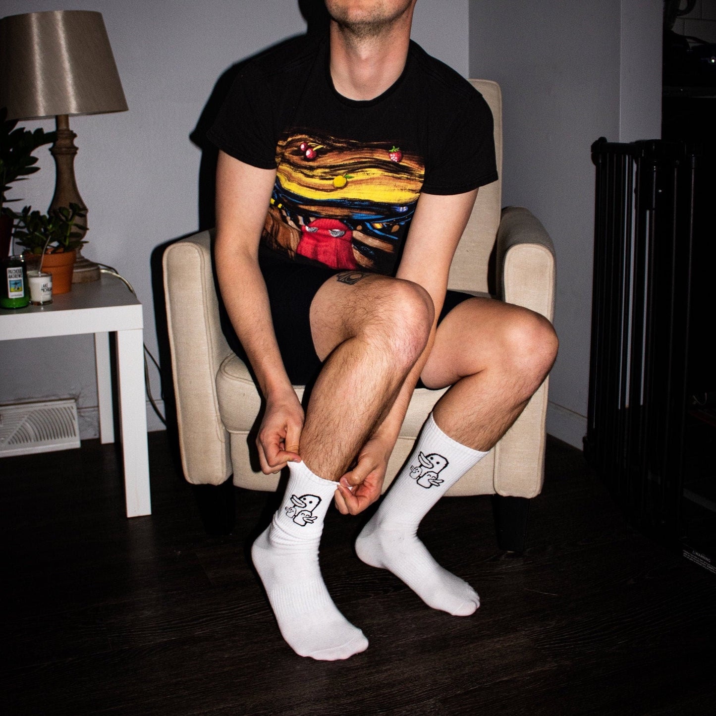 White Flock Socks (unisex athletic socks)