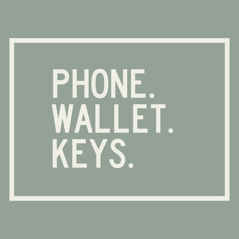 Phone. Wallet. Keys. Pennants