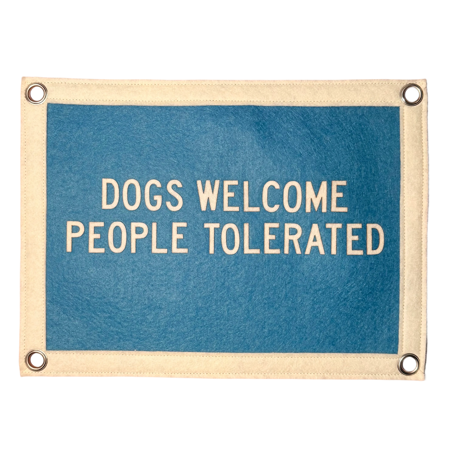 Dogs Welcome People Tolerated Pennant Flag