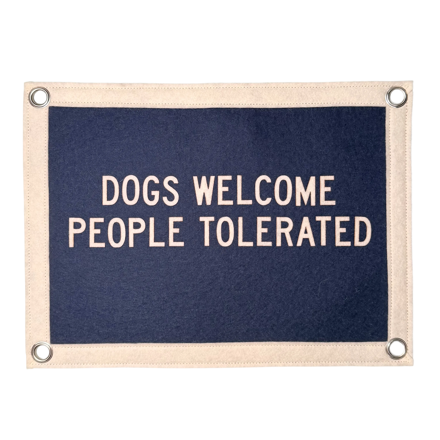 Dogs Welcome People Tolerated Pennant Flag