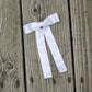 White Satin Western Bow Tie (clip-on)