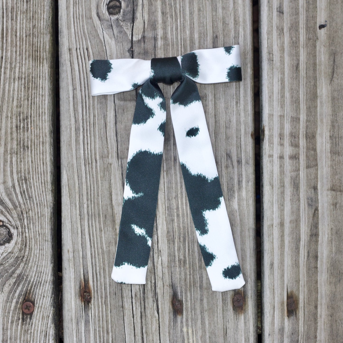 Cow Print Satin Western Bow Tie (clip-on)