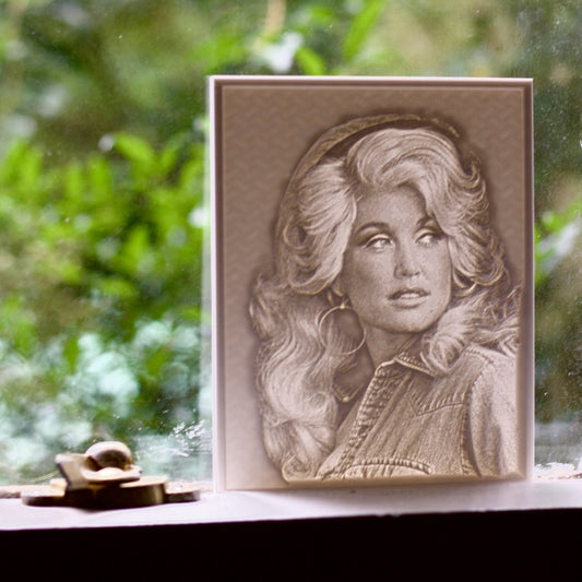 Dolly Parton Window Art (3D Printed Lithophane) - 3