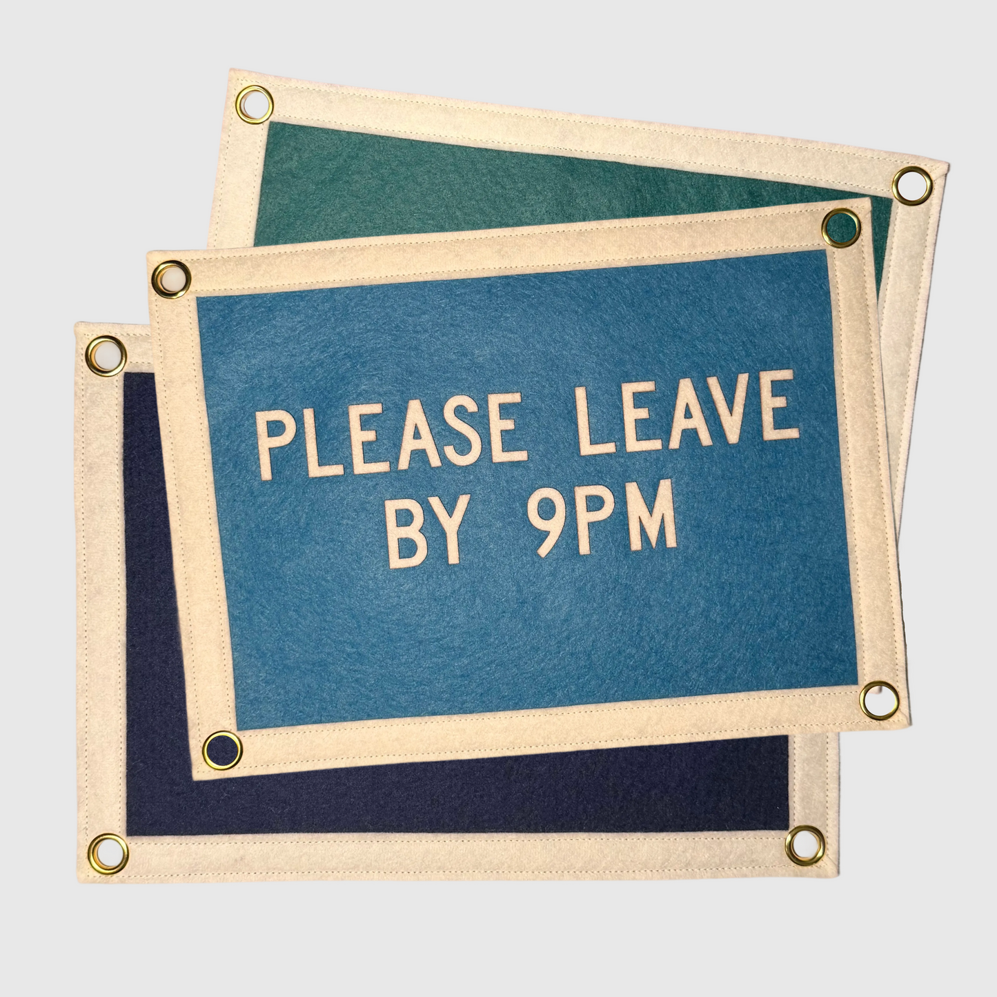Please Leave by 9pm Pennant Flag