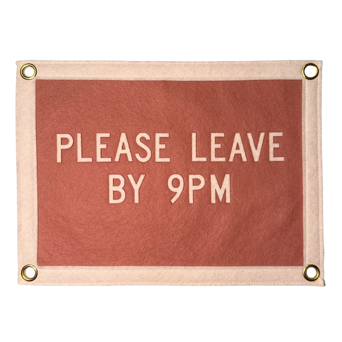 Please Leave by 9pm Pennant Flag