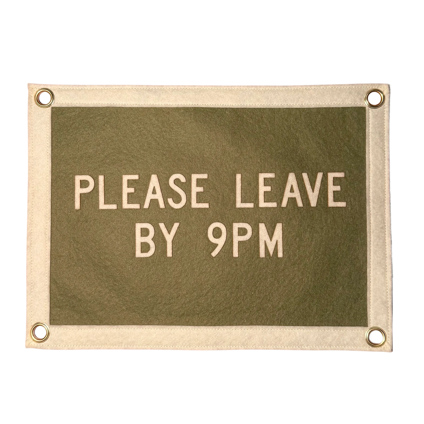 Please Leave by 9pm Pennant Flag