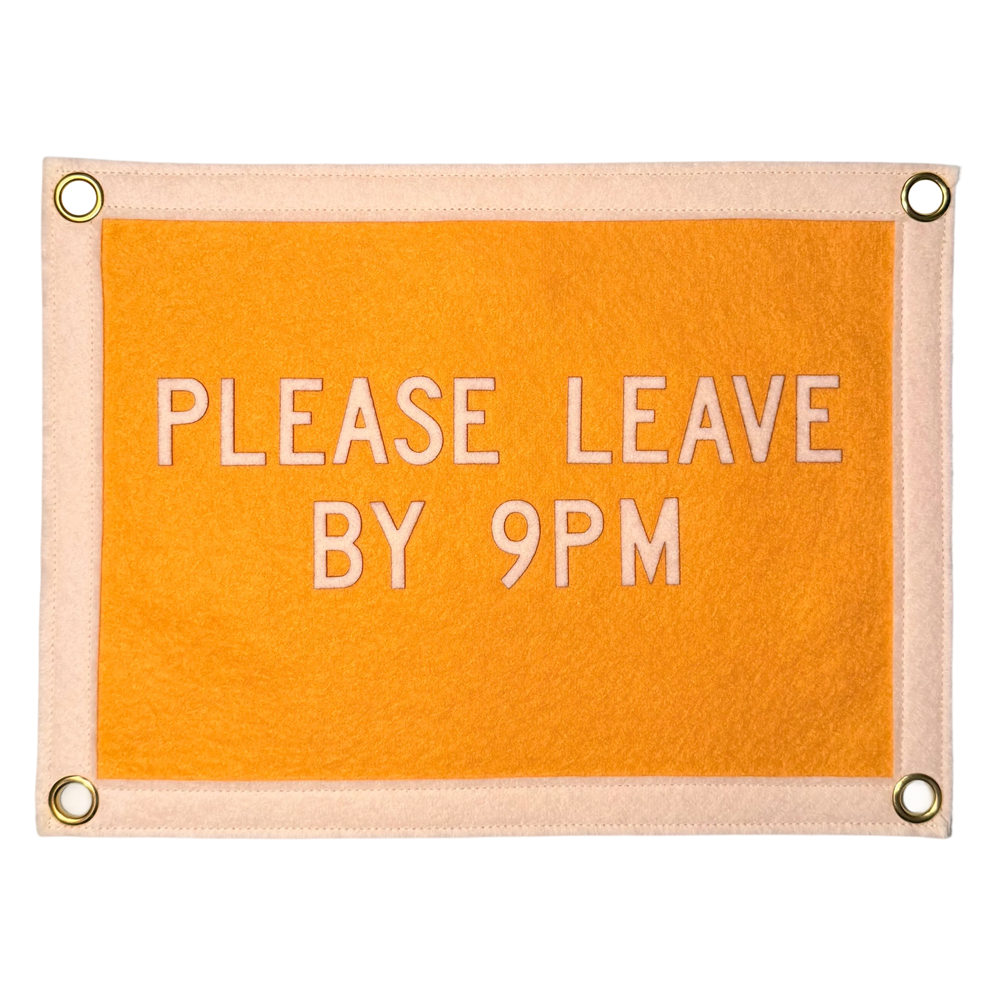 Please Leave by 9pm Pennant Flag